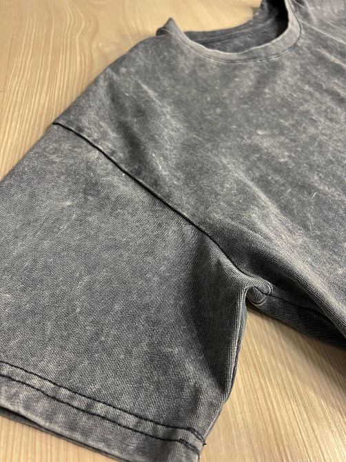 Футболка жіноча A-N 26662 тай-дай варена базова універсальна, сірий, one size Одеса - фото 8