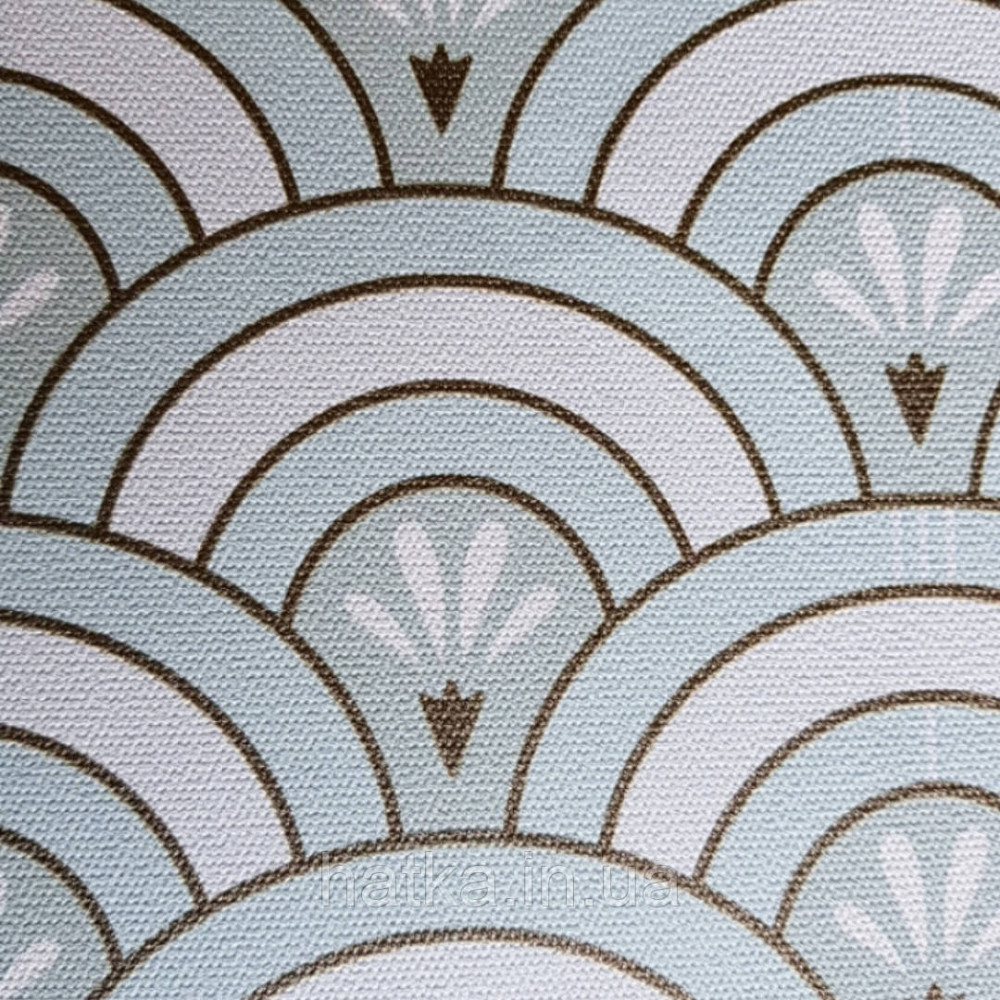 Шпалери вінілові Lutece Melody 51197104 геометрія напівкруги смуги фігури світло бірюзові білі золотисті Київ - фото 3