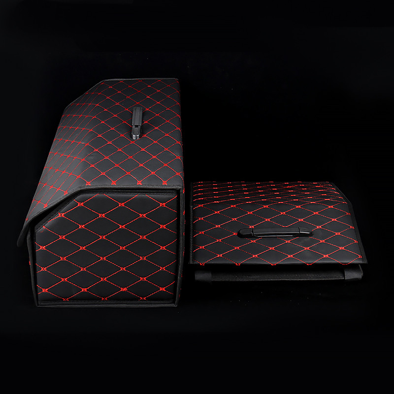 Автомобильный органайзер XY0-52 Black-Red компактный вместительный два отдела для хранения на магнитах с ручкой 40*31*29 см Київ - фото 2