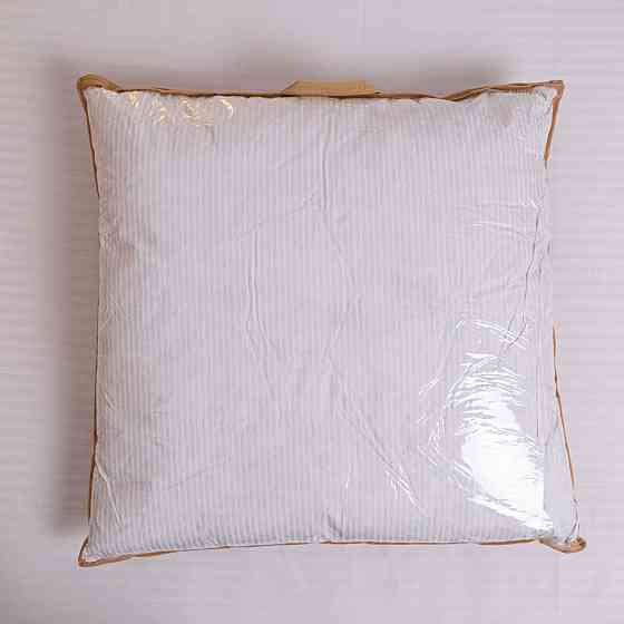 Подушка пухова YouStar 30% пух 70% перо Тік смужка - пружна 70x70 см (Білий) з сумкою-чохлом Суми