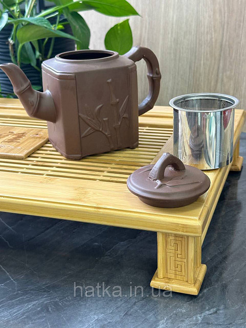 Чайник заварювальний ісинська глина 800 мл "Бамбуковий гай" світлий Т2588 Київ - фото 2