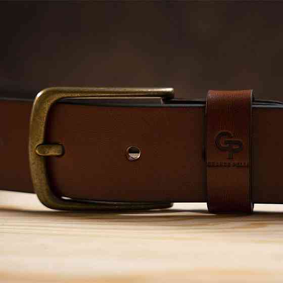 Ремень мужской Grande Pelle 11060 Коричневый Киев
