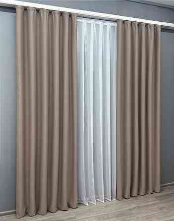 Комплект готовых штор VR-Textil Bagema Rvs № 1242ш Какао 100х290 см 2 шт (31-954) Киев