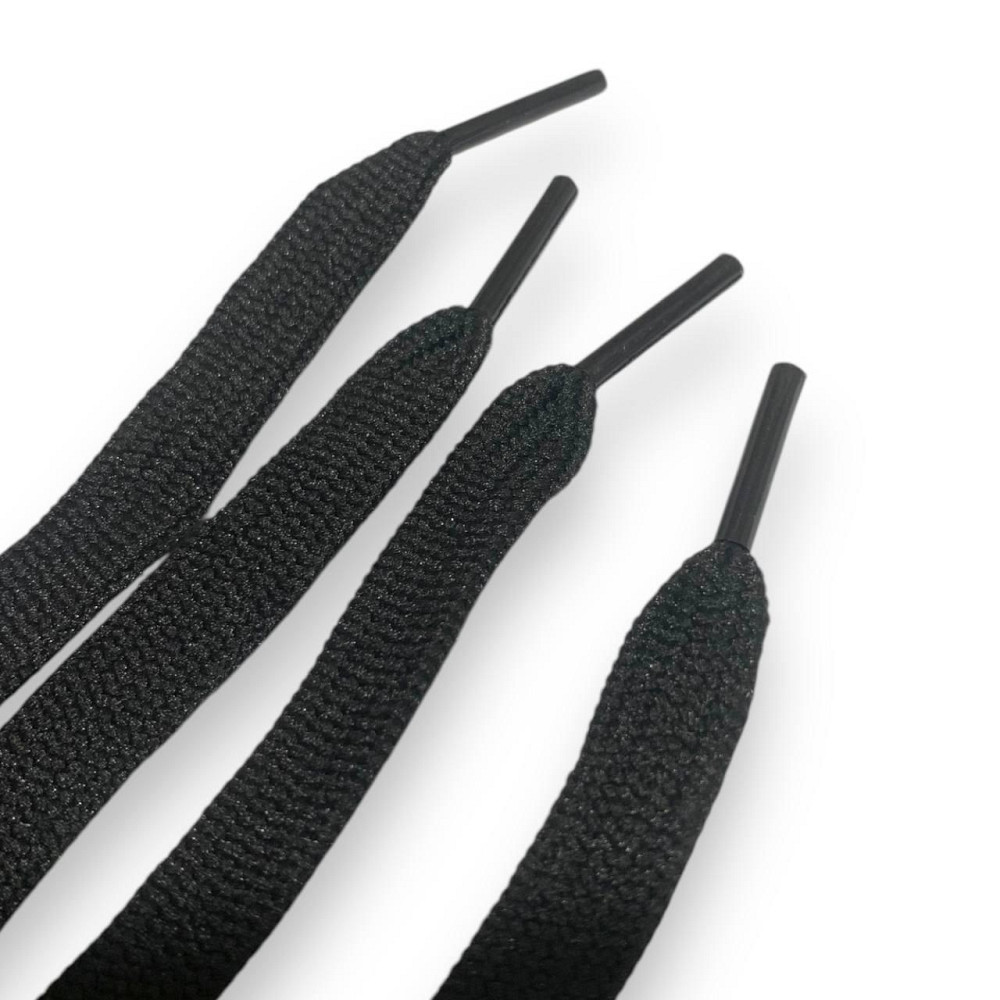 Шнурок взуттєвий міцний чорний прямокутної форми 150 см 2шт Харків - фото 2