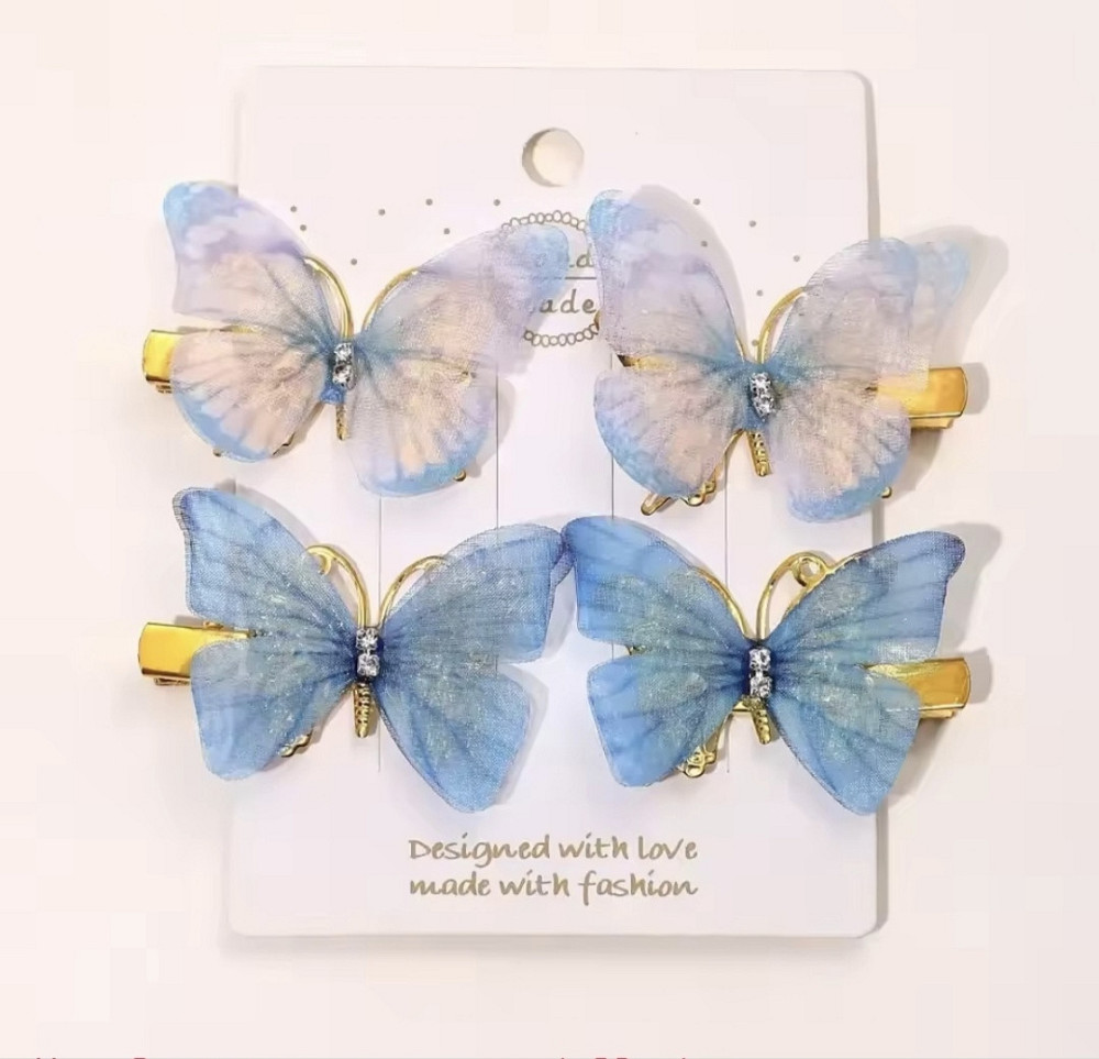 Комплект заколок "Метелики" 4 шт. Сміла - фото 1