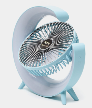 Вентилятор настільний із підсвіткою RGB 10039, синій Винница