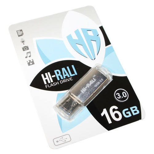 Флешка Hi-Rali 16GB Rocket series Silver, шт Київ - фото 1