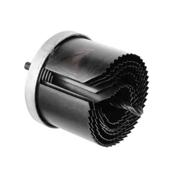 Набір корончастих свердел по гіпсокартону, 7 од., висота 43 мм, 26-63 мм INTERTOOL BT-0022 Київ