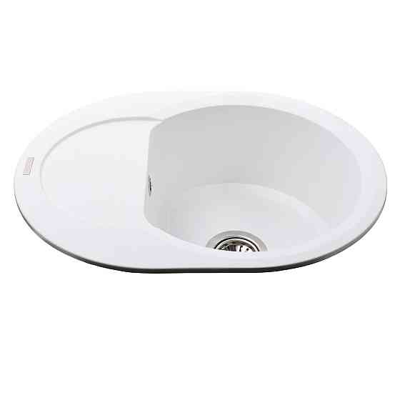 Гранітна мийка Globus Lux MORAINE білий 600х470 мм-А0007 Київ