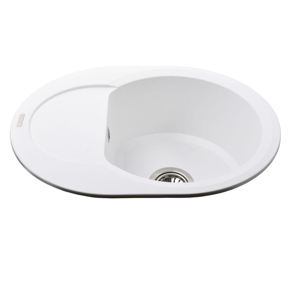 Гранитная мойка Globus Lux MORAINE белый 600х470мм-А0007 Киев - изображение 2