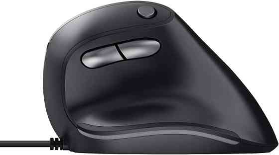 Вертикальная мышь Trust Bayo эргономичная проводная 6 кнопок, 800–4200 DPI, USB 1,5 м, для ноутбука ПК черная Киев