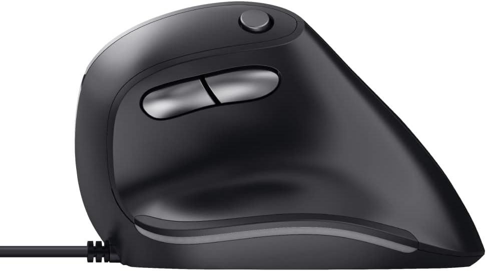 Вертикальна миша Trust Bayo дротова ергономічна 6 кнопок, 800–4200 DPI, USB 1,5 м, для ноутбука і комп'ютера, чорна Київ - фото 4