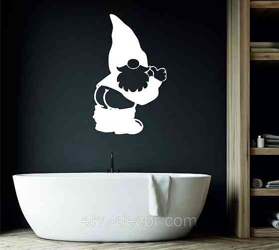 Декоративное настенное Панно «Гном», Декор на стену 70*42 см, Белый Киев