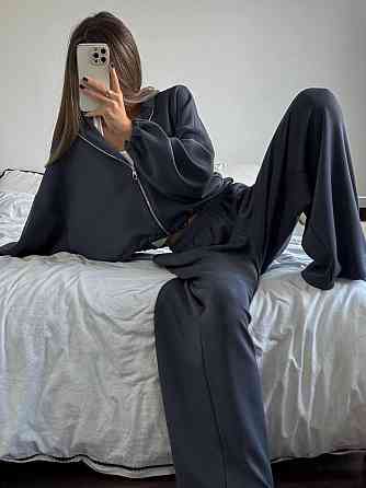 Жіночий трендовий костюм з турецького трикотажу oysho Графіт Одеса