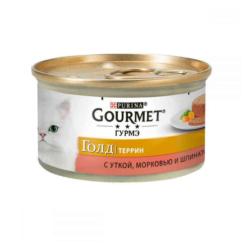 Консерва для кошек Gourmet Gold (Гурме Голд) кусочки в паштете с уткой, морковью и шпинатом 85 г Purina Винница - изображение 2