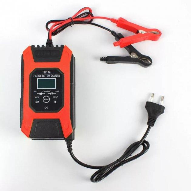 Зарядное устройство для автомобильного аккумулятора Foxsur 12V 7A (Красный) Винница - изображение 4