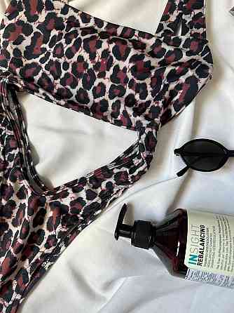 Женский слитный леопардовый купальник монокини из бифлекса Одесса