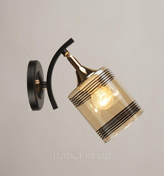 Бра настінне Sirius B N4382/1W BK+FGD Київ - фото 1