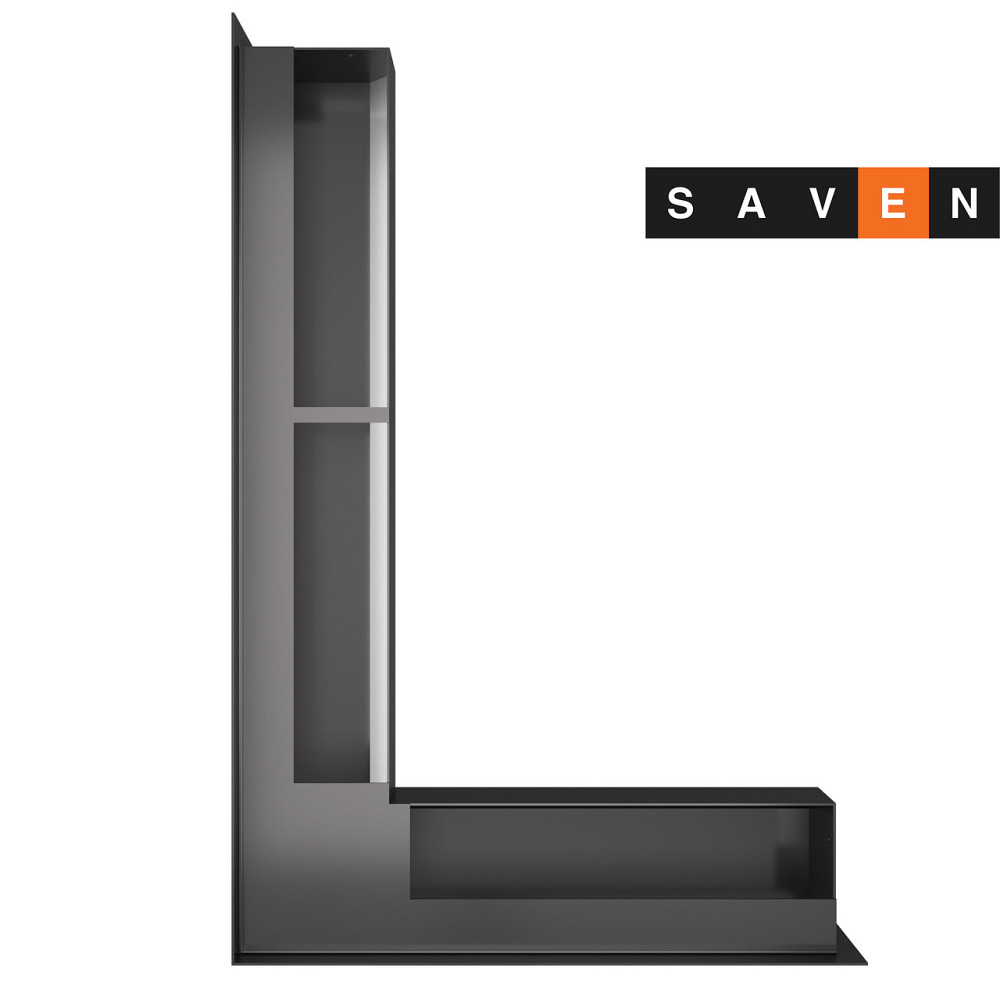 Вентиляционная решетка для камина угловая левая SAVEN Loft Angle 90х400х600 графитовая Львов - изображение 2