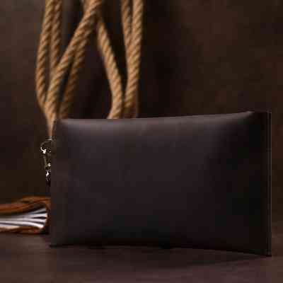 Косметичка Shvigel Кожаная винтажная тревел Коричневая (16428) Винница