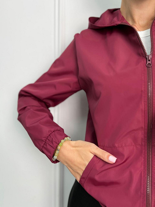 Жіноча вітровка "Just" оптом | Норма і батал Бордовий, 42-44 Київ - фото 2