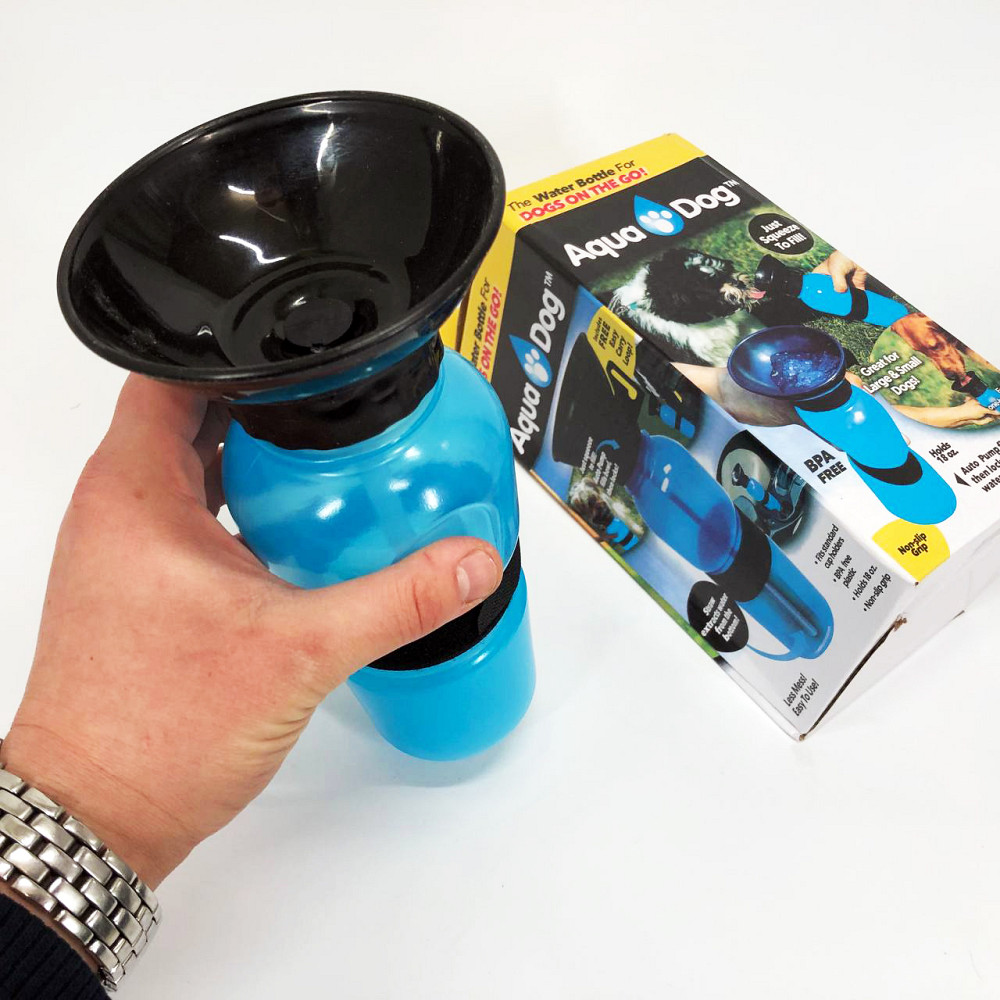 Поїлка для собак дорожня переносна Aqua Dog 537 мл портативна пляшка для великих та дрібних собак FS-97 MA-16 Івано-Франківськ - фото 5