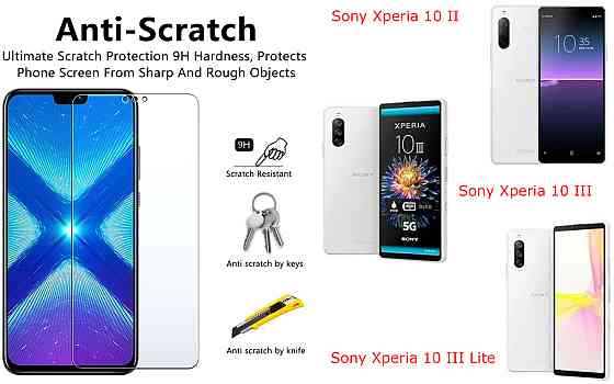 Защитное стекло NeoGlass для Sony Xperia 10 II, Xperia 10 III, Xperia 10 III Lite – ультрапрозрачное и Киев