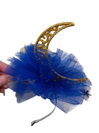 Обруч на новий рік на голову one size синьо-золотистий Київ