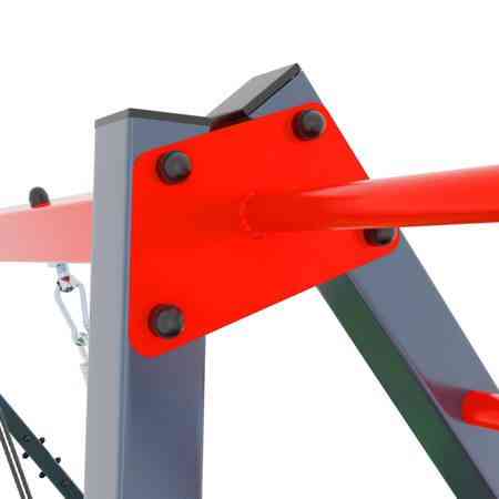 Гойдалка з гніздом лелеки та драбиною K-Sport KSOZ015D - червоно-сіра Київ