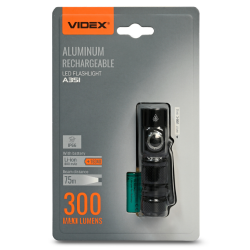 Ліхтарик LED портативний 300Lm 5000К VLF-A351 Videx Житомир