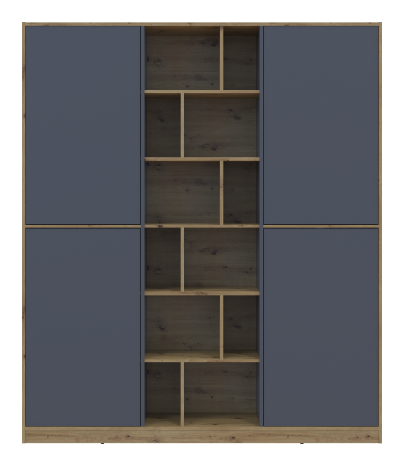 Шафа для одягу Doros Морган Дуб Артизан/Графіт ДСП 180х38.5х210 DRS-011611 (42001256) Львів - фото 1