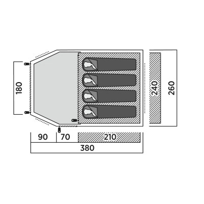 Палатка Easy Camp Lomsdal 4 (120480) (931551) Винница - изображение 2