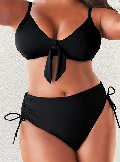 Купальник женский батал раздельный классический черный Киев - изображение 4