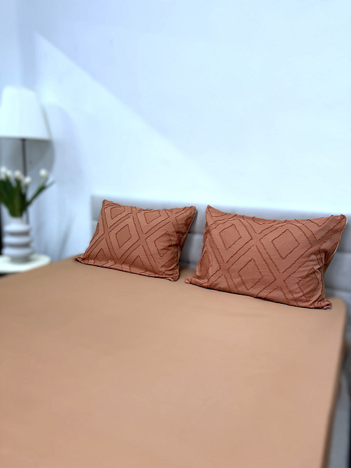 Ecotton Комплект постільної білизни Ecotton Jaquard двоспальний Євро 210х215 помаранчевий Orang Коломыя - изображение 4