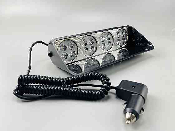 Маячок проблисковий S16 (стробоскоп) 16 led мигалка автомобільна синя+червоний спалах (під скло) Мукачево