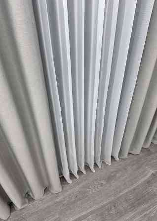 Шторна тканина Шеніл однотонний колір попелястий 1690ш Київ