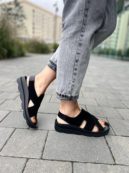 Abbi Босоніжки жіночі ABBI C110-06 чорні (літо, замша натуральна) (3829) 38р.39р. Коломыя - изображение 8