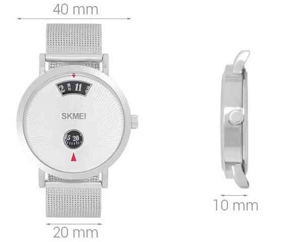 Чоловічий наручний годинник Skmei 1489 Сріблясті Київ