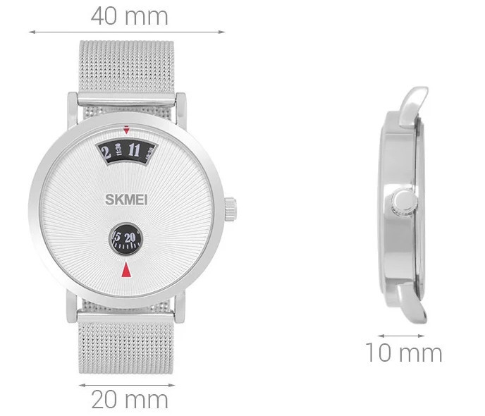 Чоловічий наручний годинник Skmei 1489 Сріблясті Київ - фото 5