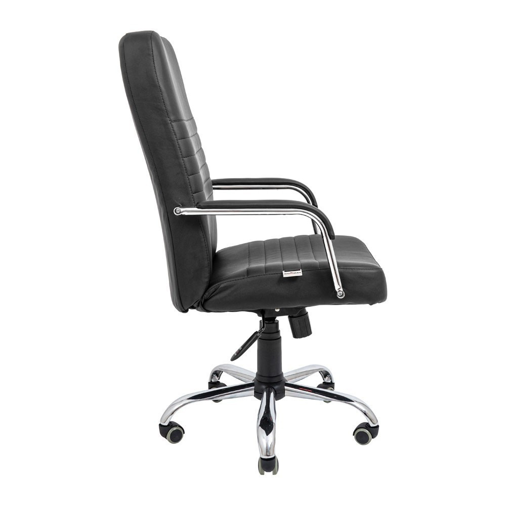 Офісне крісло керівника Richman Prius Хром M1 Tilt Чорний Дніпро - фото 3