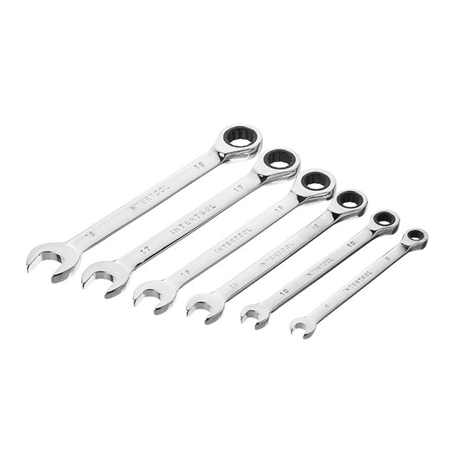Комплект комбінованих ключів INTERTOOL 8/10/13/15/17/19 - 6 комбі ключів для автосервісу Львів - фото 2