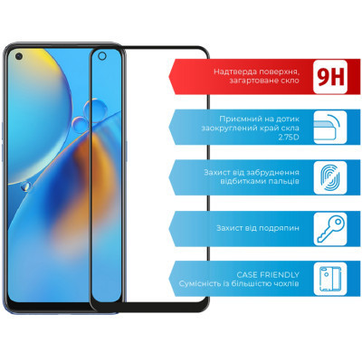 Стекло защитное ACCLAB Full Glue Oppo A74 (1283126512667) Винница - изображение 2