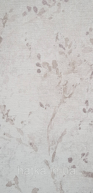 Шпалери вінілові на флізеліні AS creation Della Natura 1.06Х10 листя гілки розмите малюнок бежеві на білому Київ - фото 3