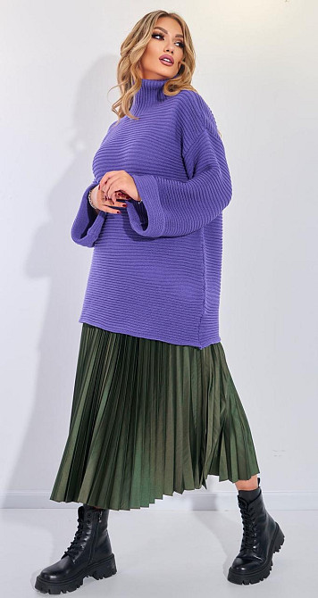 Свитер женский фиолетовый крупной вязки (42-48) Киев - изображение 6