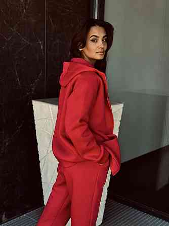 Флисовый женский спортивный костюм Красный 46/48 Харьков
