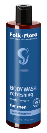 Мужской гель для душа Освежающий Folk&Flora 400 мл Киев