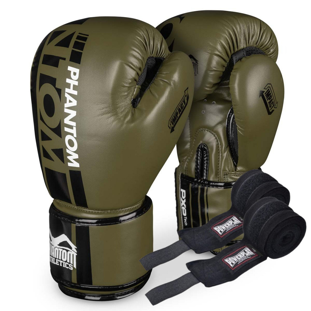 Боксерські рукавиці Phantom APEX Army Green 16 унцій (Бинти 4м. в подарунок) Каменское - изображение 1