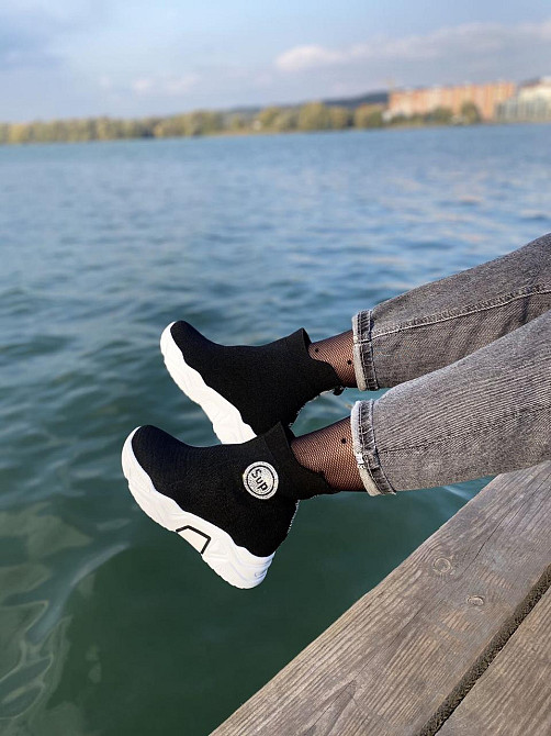 No brend Кросівки жіночі Q-7 чорні (весна-літо, сітка) (3172) Коломия - фото 6