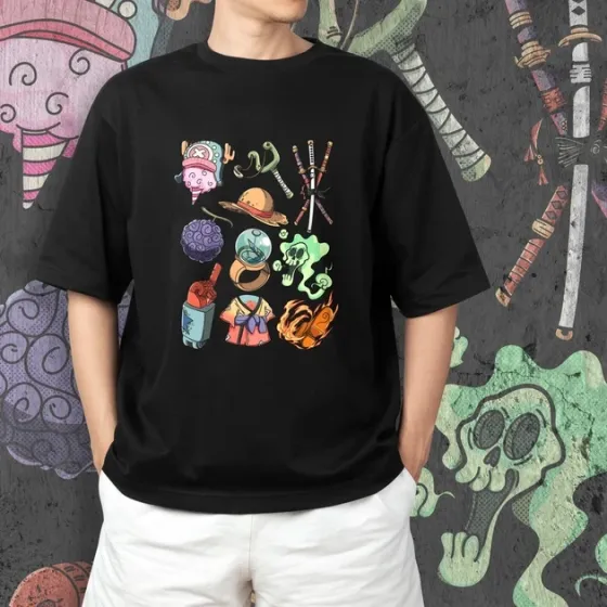 Футболка для подростка мальчика с принтом Ван Пис Мікс Размер 160 Anime10340 Днепр