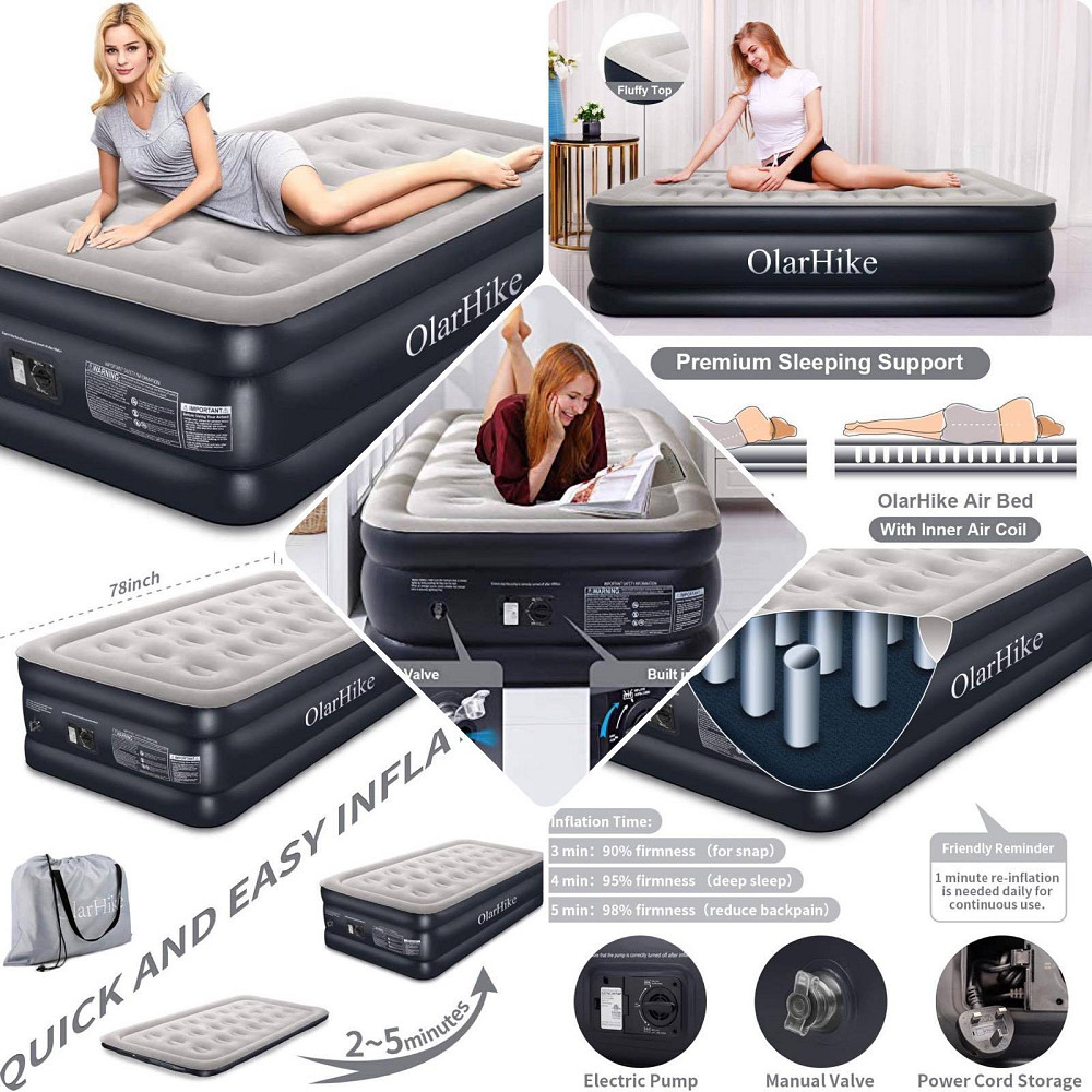 Самонадувне ліжко, матрац OlarHike 198x101x46см Луцк - изображение 1